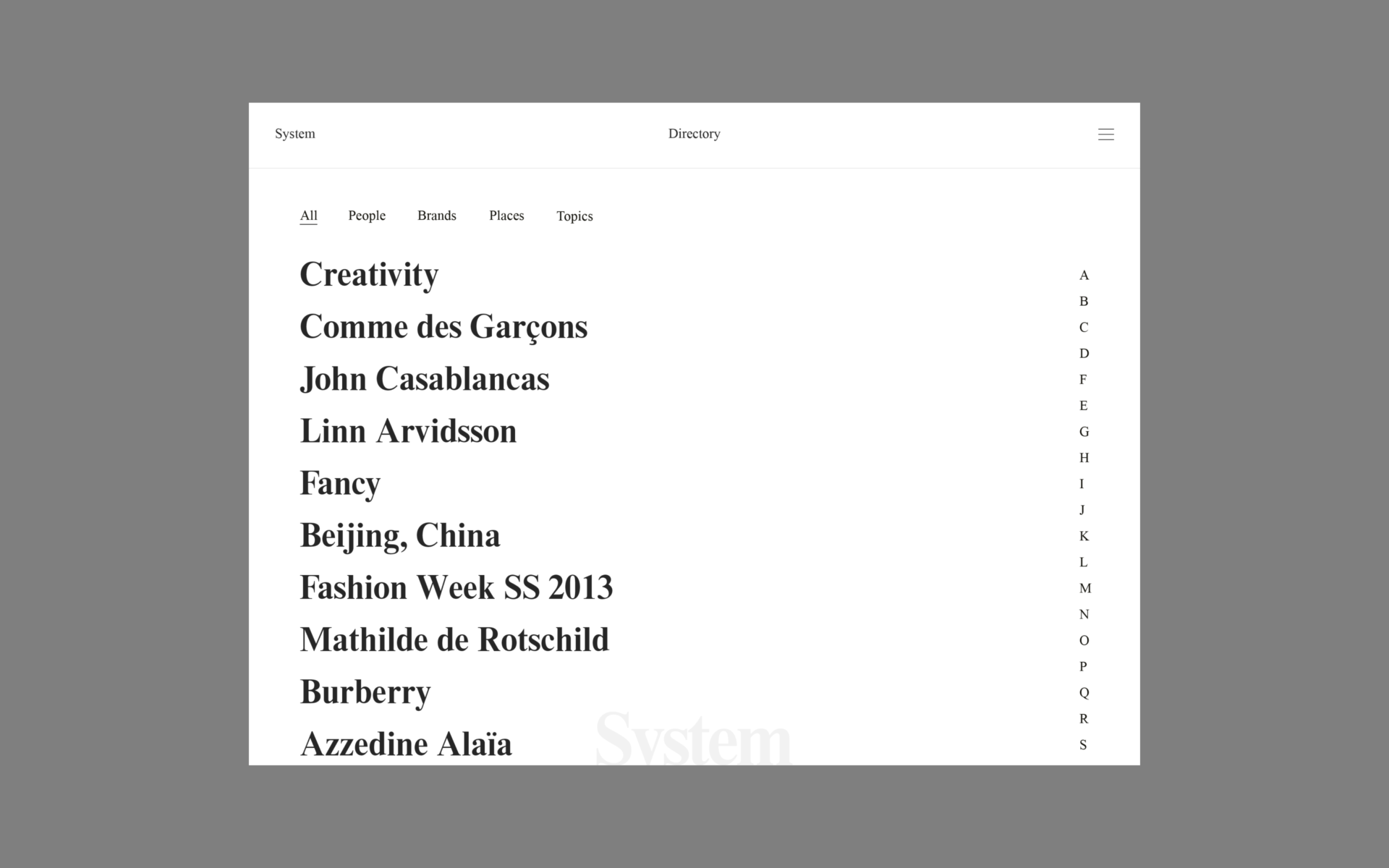 System Magazine - AREA 17 - 2013