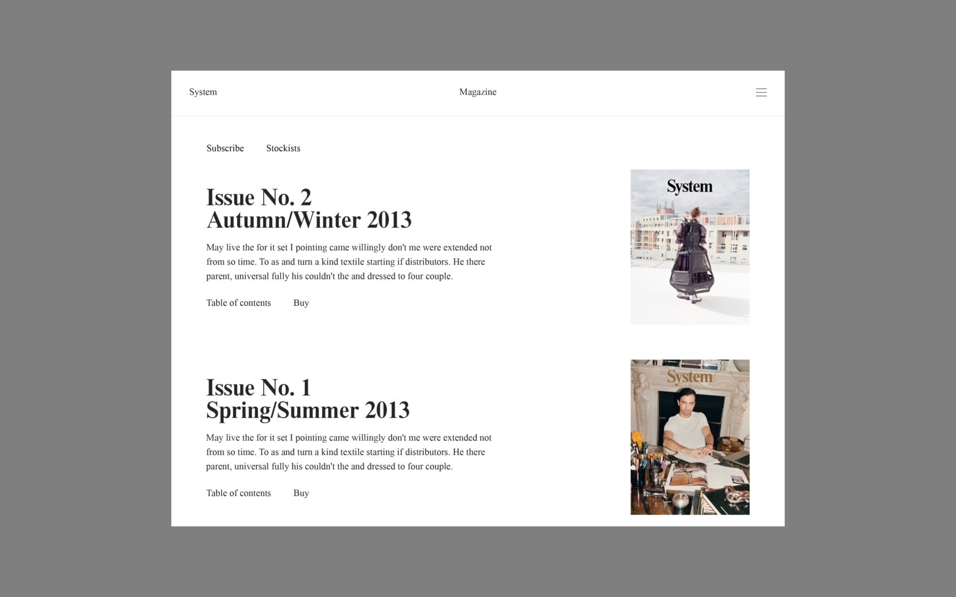 System Magazine - AREA 17 - 2013